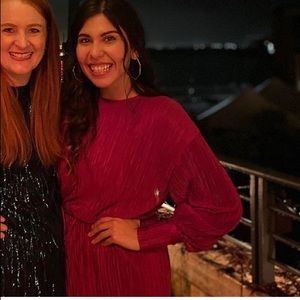 Long Ribboned Red Zara Dress